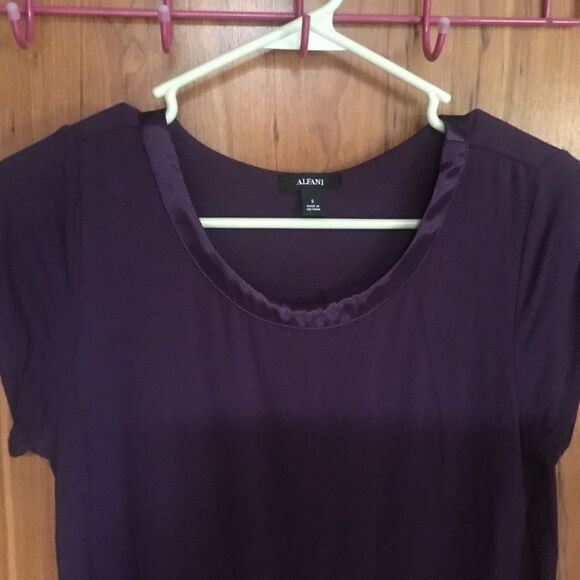 NWOT. Alfani Brand Eggplant Women’s S Blouse - Picture 3 of 9